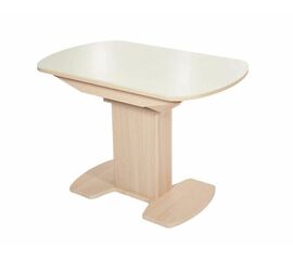 Стол Корсика,  Дуб выбеленный/Стекло молочное | Интернет магазин мебели и декора LifeDekor