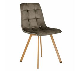 Стул Easy тёмно-коричневый с ножками под дерево | Интернет магазин мебели и декора LifeDekor