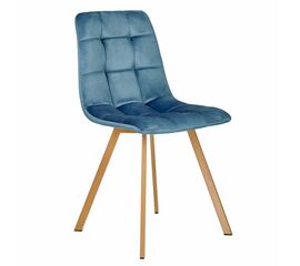 Стул Easy тёмно-бирюзовый с ножками под дерево | Интернет магазин мебели и декора LifeDekor