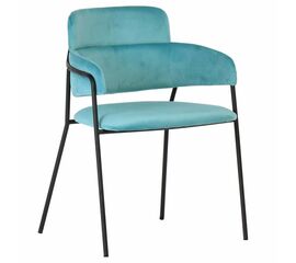 Стул Napoli светло-бирюзовый с чёрными ножками, Цвет: Светло-бирюзовый | Интернет магазин мебели и декора LifeDekor