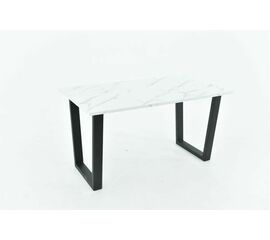 Стол Родос, Черный матовый Муар/Камень белый | Интернет магазин мебели и декора LifeDekor