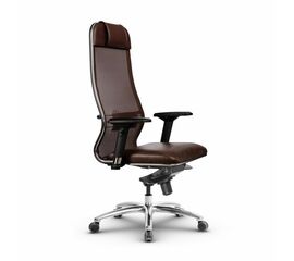 Metta L 1m 36/4D_17838_Сетка X2 - Коричневый_Кожа перфорированная NewLeather - Темно-коричневый | Интернет магазин мебели и декора LifeDekor