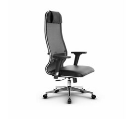 Metta L 1m 36/2D_17834_Сетка X2 - Черный_Кожа перфорированная NewLeather - Черный | Интернет магазин мебели и декора LifeDekor