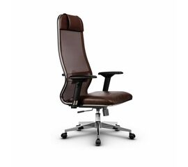 Metta L 1m 36/4D_17834_Сетка X2 - Коричневый_Кожа перфорированная NewLeather - Темно-коричневый | Интернет магазин мебели и декора LifeDekor