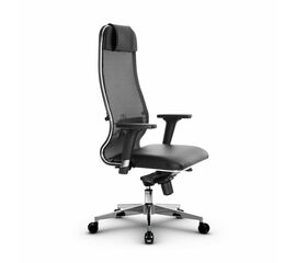 Metta L 1m 36/2D_17841_Сетка X2 - Черный_Кожа перфорированная NewLeather - Черный | Интернет магазин мебели и декора LifeDekor