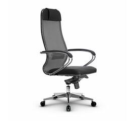 Metta L 1m 36/K_17841_Сетка X2 - Светло-серый_Кожа перфорированная NewLeather - Серый | Интернет магазин мебели и декора LifeDekor