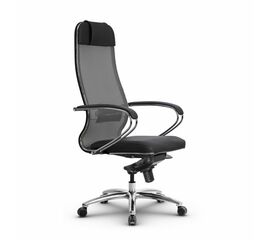 Metta L 1m 36/K_17838_Сетка X2 - Светло-серый_Кожа перфорированная NewLeather - Серый | Интернет магазин мебели и декора LifeDekor