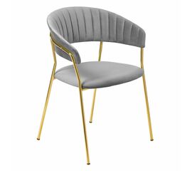Стул Turin серый с золотыми ножками | Интернет магазин мебели и декора LifeDekor