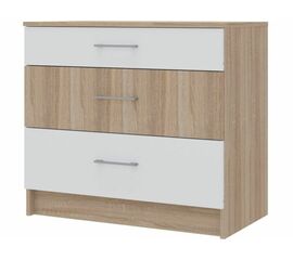 Комод «Алёна» 3ящ, Дуб сонома/Белый | Интернет магазин мебели и декора LifeDekor