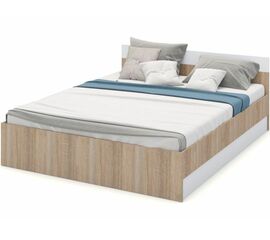Кровать «Алёна» 160x200 с основанием, Дуб сонома/Белый | Интернет магазин мебели и декора LifeDekor