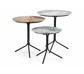 Журнальный стол Рускус белый мрамор / серый мрамор / галифакс | Интернет магазин мебели и декора LifeDekor