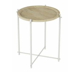 Стол журнальный Кнуд (Дуб санремо/Белый) | Интернет магазин мебели и декора LifeDekor