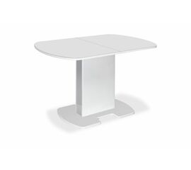 Стол обеденный раздвижной со стеклом Forma 120 White / White | Интернет магазин мебели и декора LifeDekor