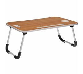 Стол складной с подстаканником «ЛАЙТ», 59,5x39,5x26,4см, мдф, металл, св. дерево, белый | Интернет магазин мебели и декора LifeDekor