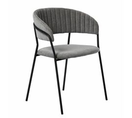 Стул Turin серый вельвет с чёрными ножками | Интернет магазин мебели и декора LifeDekor