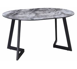 Стол Алингсос черная шагрень / мрамор серый | Интернет магазин мебели и декора LifeDekor