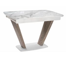 Стол Петир дуб с пилением / белая шагрень | Интернет магазин мебели и декора LifeDekor