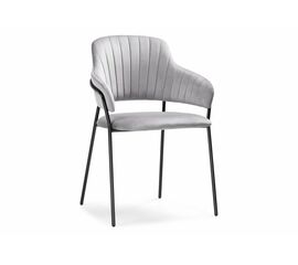 Стул Инклес серебряный / черный глянец | Интернет магазин мебели и декора LifeDekor