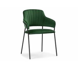 Стул Инклес темно-зеленый / черный глянец | Интернет магазин мебели и декора LifeDekor