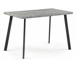 Стол деревянный Тринити Лофт 120 25 мм бетон / матовый черный | Интернет магазин мебели и декора LifeDekor