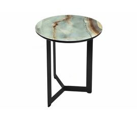 Стол стеклянный Роб D-450 мрамор голубой | Интернет магазин мебели и декора LifeDekor