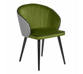 Стул Paola зеленый с жаккардом | Интернет магазин мебели и декора LifeDekor