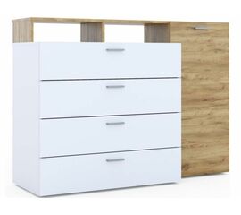 Комод «Невио-1» 1д4ящ, Дуб крафт золотой/белый | Интернет магазин мебели и декора LifeDekor