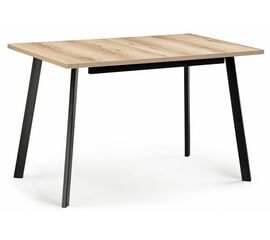 Стол деревянный Колон Лофт 120 25 мм дуб делано светлый / матовый черный | Интернет магазин мебели и декора LifeDekor