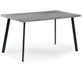 Стол деревянный Тринити Лофт 140 25 мм бетон / матовый черный | Интернет магазин мебели и декора LifeDekor