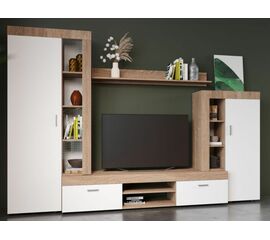 Стенка «Орфей», Дуб сонома/белый | Интернет магазин мебели и декора LifeDekor