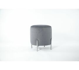 Пуф SHADO с обивкой велюр №10 Cabrio 31, Цвет обивки: серый, Цвет каркаса: белый | Интернет магазин мебели и декора LifeDekor