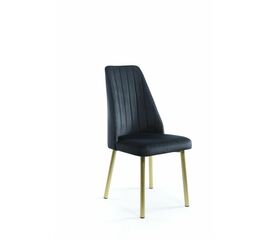 Кухонный стул SHADO Мокка Стандарт № 10 ткань кабрио №17, Цвет обивки: Черный, Цвет каркаса: Золотой | Интернет магазин мебели и декора LifeDekor