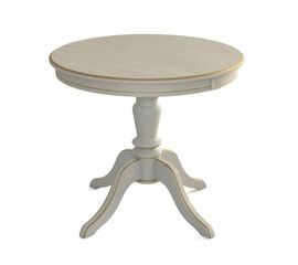 Стол обеденный круглый раздвижной Эгина-2 (Эмаль 11/патина золото/шпон дуб) Тип 2 | Интернет магазин мебели и декора LifeDekor