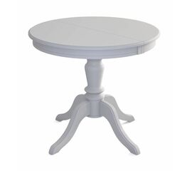 Стол обеденный круглый раздвижной Эгина-2 (Белый/шпон бук) тип 2 | Интернет магазин мебели и декора LifeDekor