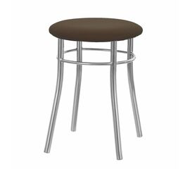 Кухонный табурет Shado Хокер №5 хром 3029, Цвет обивки: коричневый, Цвет каркаса: хром | Интернет магазин мебели и декора LifeDekor