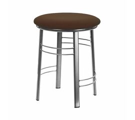 Табурет для кухни Shado 03 №5 Хром 3029, Цвет обивки: коричневый, Цвет каркаса: хром | Интернет магазин мебели и декора LifeDekor