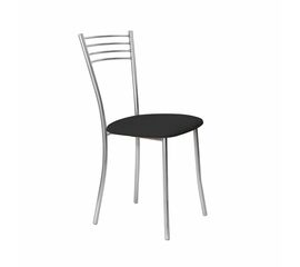 Стул для кухни SHADO Хлоя №5 Хром 3001, Цвет обивки: Черный, Цвет каркаса: хром | Интернет магазин мебели и декора LifeDekor