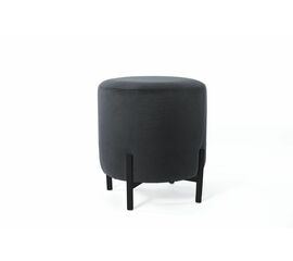 Пуф SHADO с обивкой велюр №10 Cabrio 17, Цвет обивки: Черный, Цвет каркаса: черный | Интернет магазин мебели и декора LifeDekor