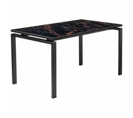 Стол Areal раскладной 140-180х80х75 чёрный мрамор с чёрными ножками | Интернет магазин мебели и декора LifeDekor