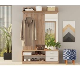 Прихожая «Диоген», Дуб сонома/белый | Интернет магазин мебели и декора LifeDekor