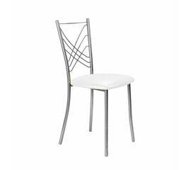 Кухонный стул SHADO Весна №5 Хром 3002, Цвет обивки: белый, Цвет каркаса: хром | Интернет магазин мебели и декора LifeDekor