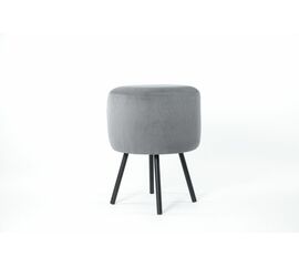 Пуф SHADO НЛО №10 обивка велюр серый, Цвет обивки: серый, Цвет каркаса: черный | Интернет магазин мебели и декора LifeDekor