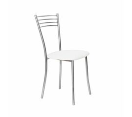 Стул для кухни SHADO Хлоя №5 Хром 3002, Цвет обивки: белый, Цвет каркаса: хром | Интернет магазин мебели и декора LifeDekor