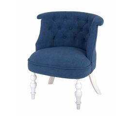 Кресло Бархат (эмаль белая / RS 30 синий) | Интернет магазин мебели и декора LifeDekor