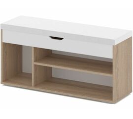 Тумба «Аризона» с нишей, Дуб сонома/Белый (вайт) | Интернет магазин мебели и декора LifeDekor