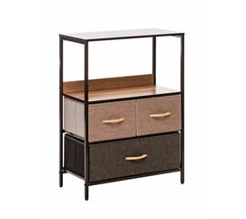 Комод Локи 3 ящика (каркас Коричневый/Бежевый/Светло-коричневый, Темно-коричневый) | Интернет магазин мебели и декора LifeDekor