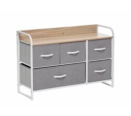 Комод "Ноа" широкий (каркас Белый / Светло-серый) | Интернет магазин мебели и декора LifeDekor