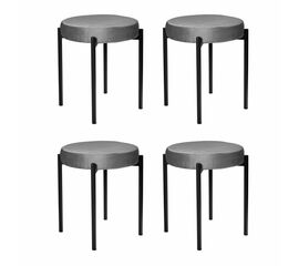 Комплект стульев-табуретов Bug серый | Интернет магазин мебели и декора LifeDekor