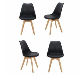 Комплект из 4-х стульев Eames Bon чёрный | Интернет магазин мебели и декора LifeDekor