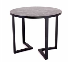 Стол круглый "Лофт Зиг-Заг" (ЛДСП 32 мм /Марцена темный / кромка чёрная) | Интернет магазин мебели и декора LifeDekor